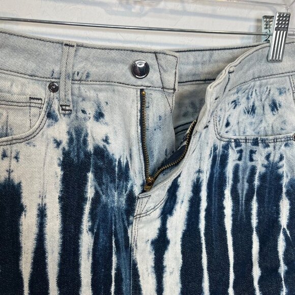 Good American Shibori Tie Dye Mini Jean Skirt Size 2 Summer spring - Picture 9 of 11